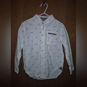 Gymboree White Shirt with Airplane Design